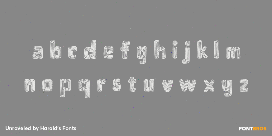 Unraveled Font Poster #3