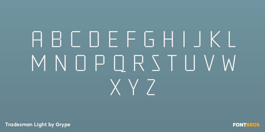 Tradesman Light Font Poster #2