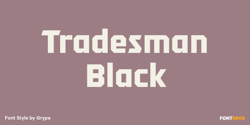 Tradesman Black Font Poster #1