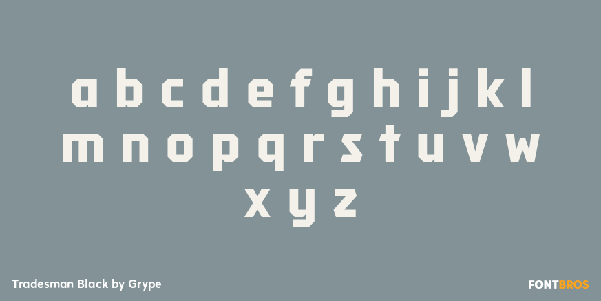 Tradesman Black Font Poster #1