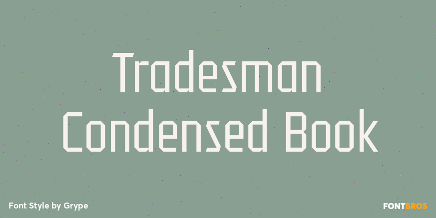 Tradesman Condensed Book Font Poster #1