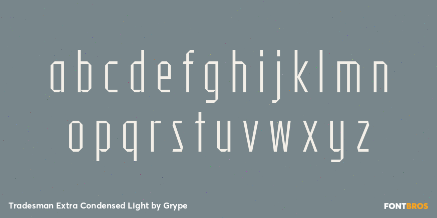Tradesman Extra Condensed Light Font Poster #1