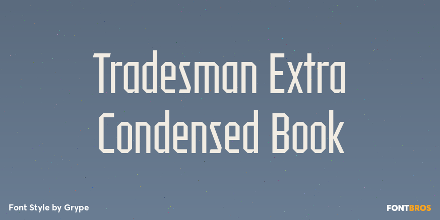 Tradesman Extra Condensed Book Font Poster #1