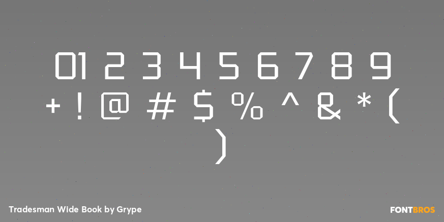 Tradesman Wide Book Font Poster #1