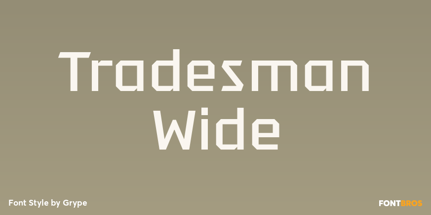 Tradesman Wide Font Poster #1