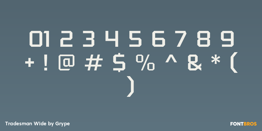 Tradesman Wide Font Poster #1