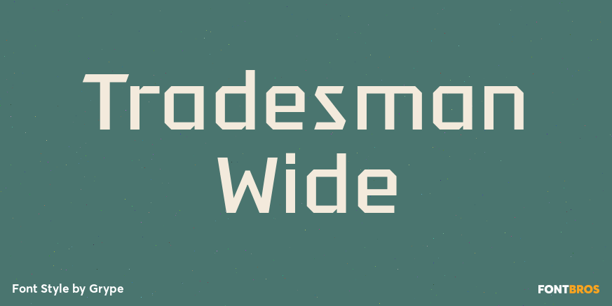 Tradesman Wide Font Poster #1
