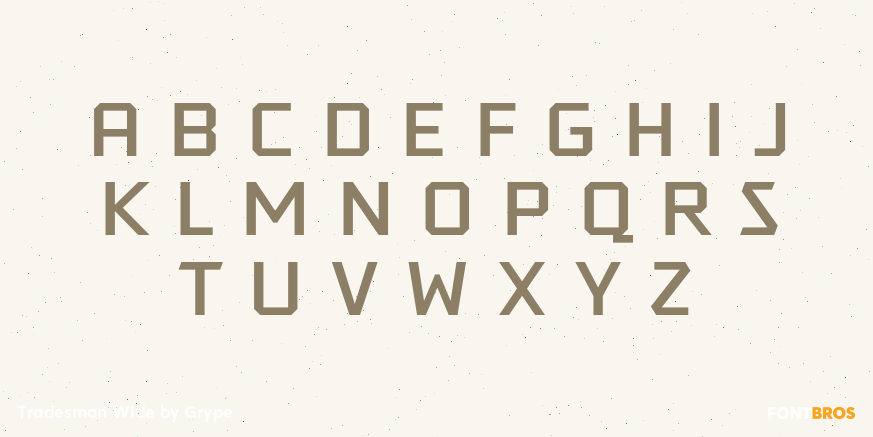 Tradesman Wide Font Poster #2