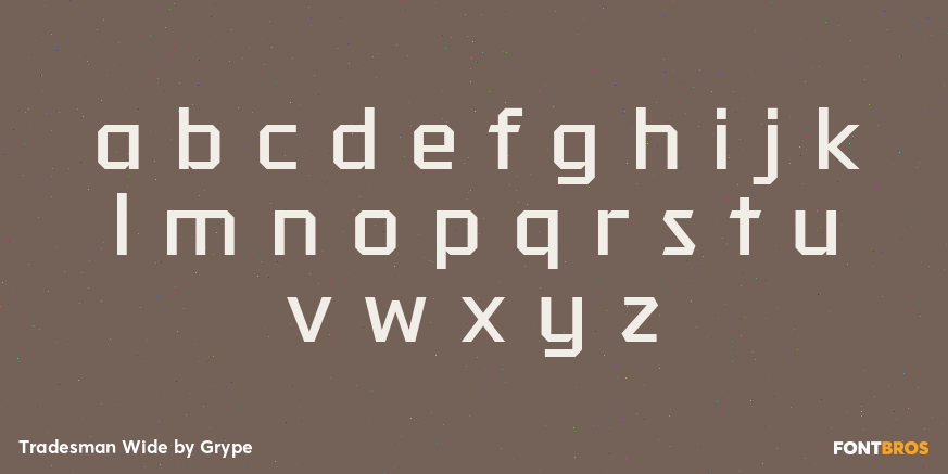 Tradesman Wide Font Poster #3