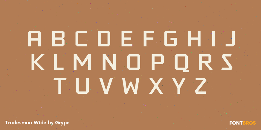 Tradesman Wide Font Poster #1