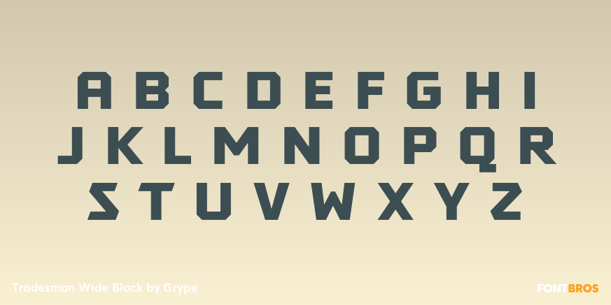 Tradesman Wide Black Font Poster #2