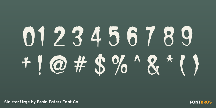 Sinister Urge Font Poster #4