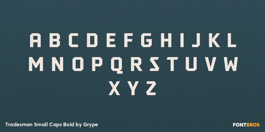 Tradesman Small Caps Bold Font Poster #3