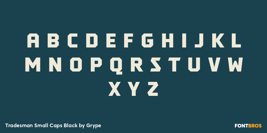 Tradesman Small Caps Black Font Poster #3