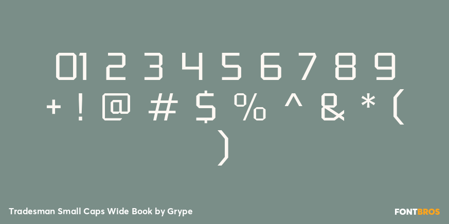 Tradesman Small Caps Wide Book Font Poster #1