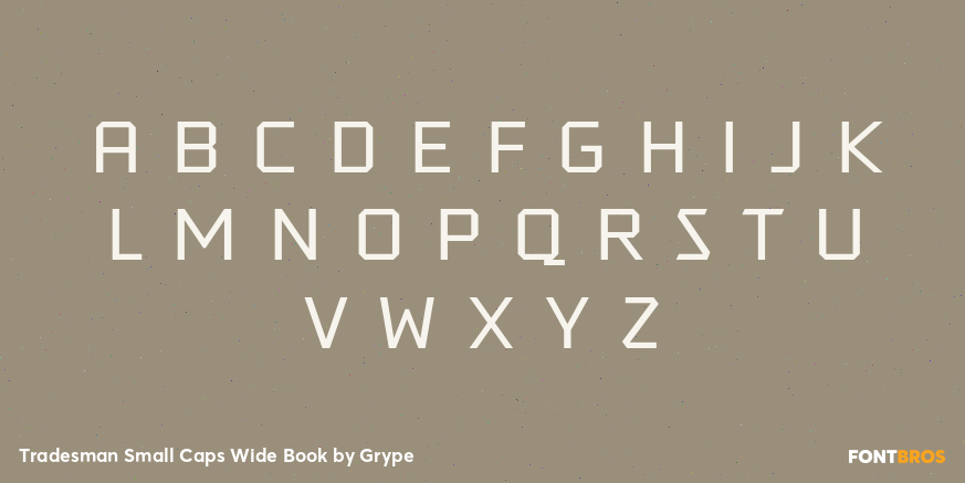 Tradesman Small Caps Wide Book Font Poster #3