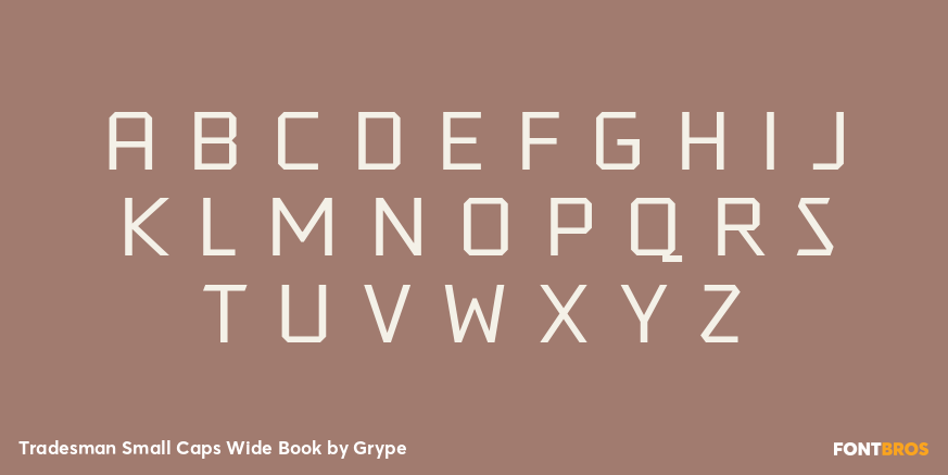 Tradesman Small Caps Wide Book Font Poster #1