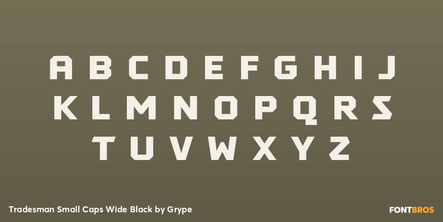 Tradesman Small Caps Wide Black Font Poster #3