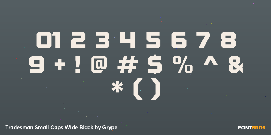 Tradesman Small Caps Wide Black Font Poster #4