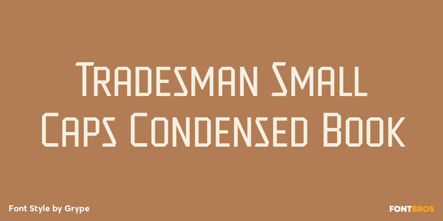 Tradesman Small Caps Condensed Book Font Poster #1
