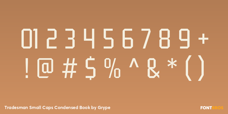 Tradesman Small Caps Condensed Book Font Poster #1