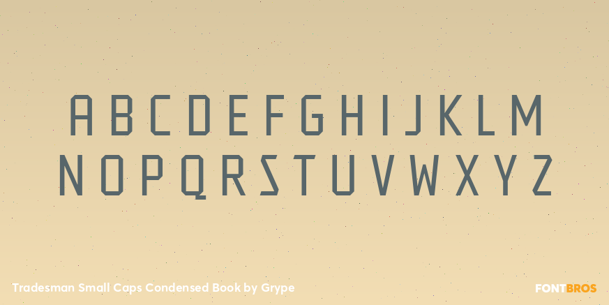 Tradesman Small Caps Condensed Book Font Poster #1