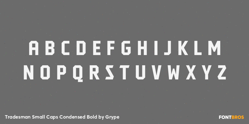 Tradesman Small Caps Condensed Bold Font Poster #3