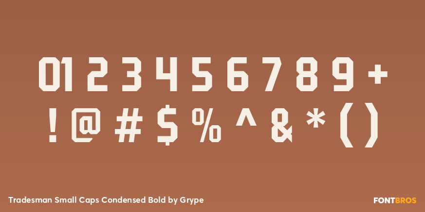 Tradesman Small Caps Condensed Bold Font Poster #4