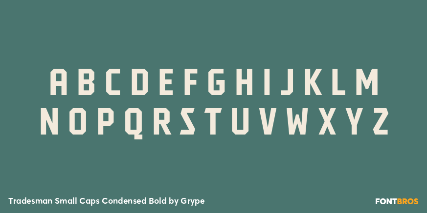 Tradesman Small Caps Condensed Bold Font Poster #1