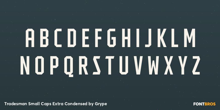 Tradesman Small Caps Extra Condensed Font Poster #2