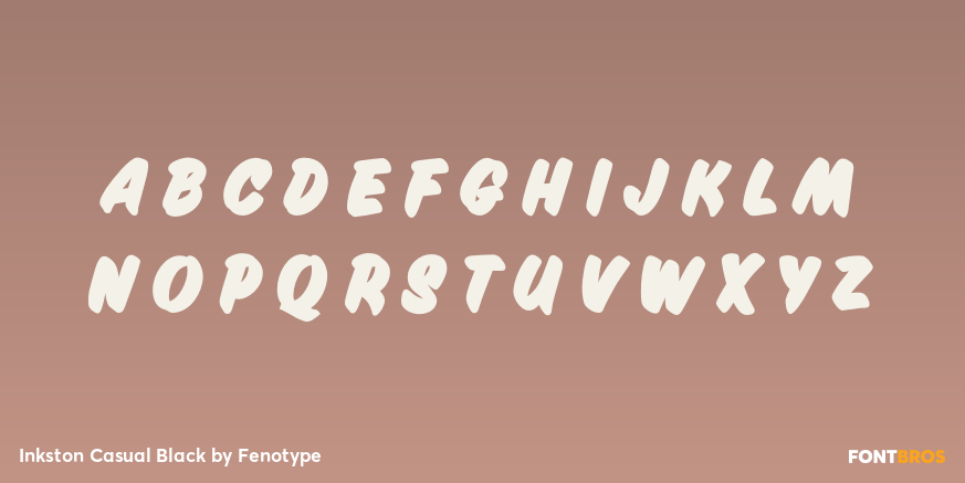 Inkston Casual Black Font Poster #3