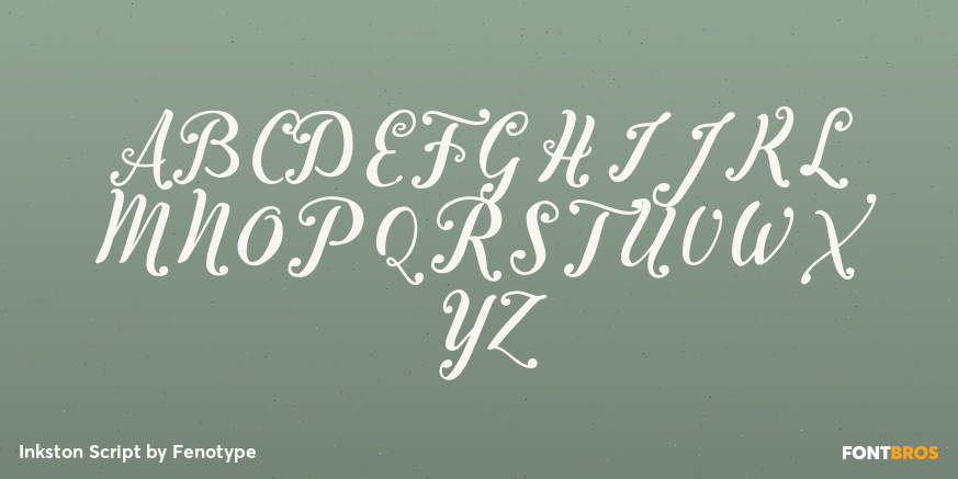 Inkston Script Font Poster #2