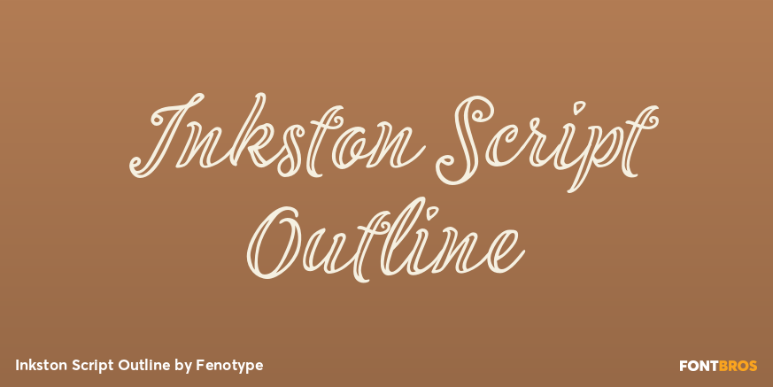 Inkston Script Outline Font Poster #1
