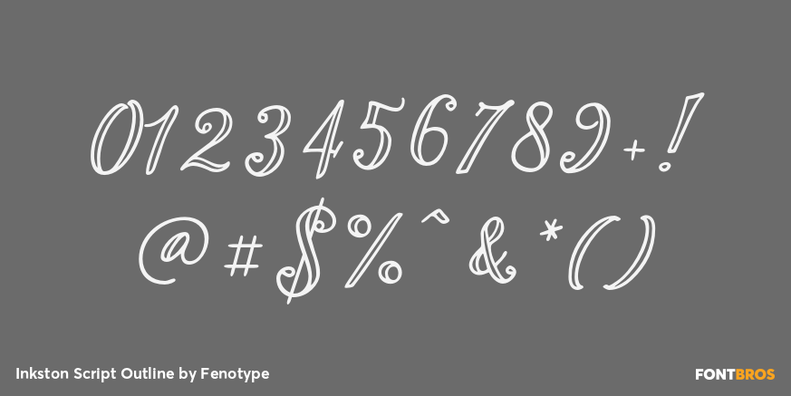 Inkston Script Outline Font Poster #4