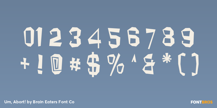 Um, Abort! Font Poster #4