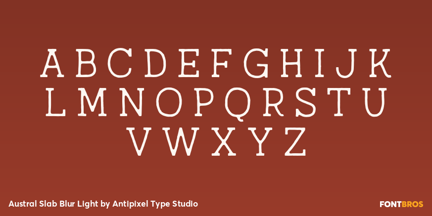 Austral Slab Blur Light Font Poster #1