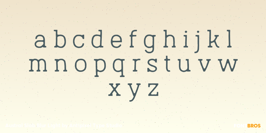 Austral Slab Blur Light Font Poster #1
