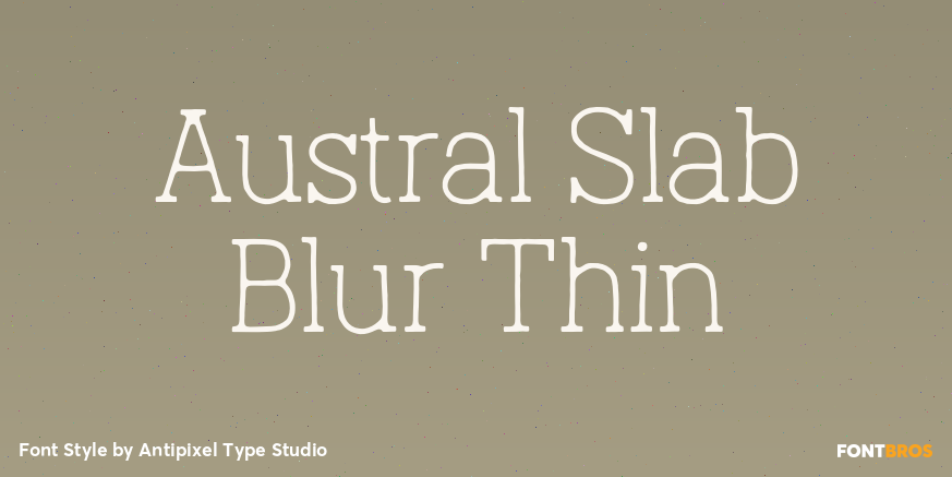 Austral Slab Blur Thin Poster