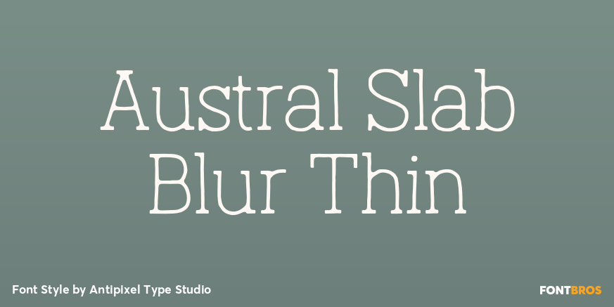 Austral Slab Blur Thin Poster