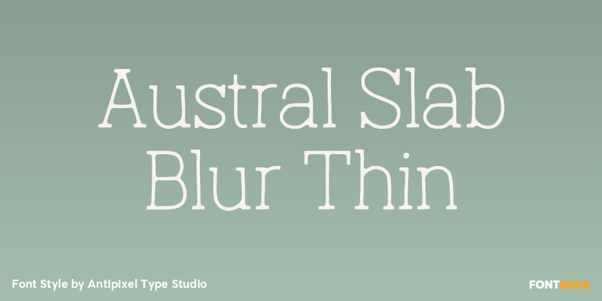 Austral Slab Blur Thin Poster