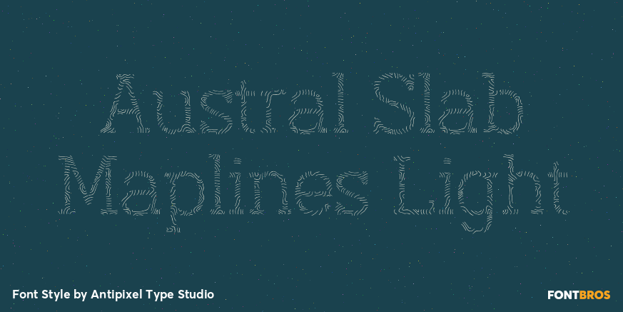 Austral Slab Maplines Light Poster