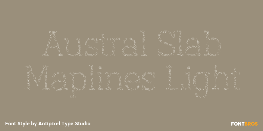 Austral Slab Maplines Light Poster