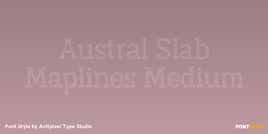 Austral Slab Maplines Medium Poster