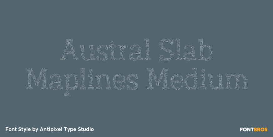 Austral Slab Maplines Medium Poster