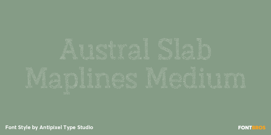 Austral Slab Maplines Medium Poster