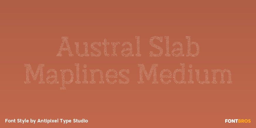 Austral Slab Maplines Medium Poster
