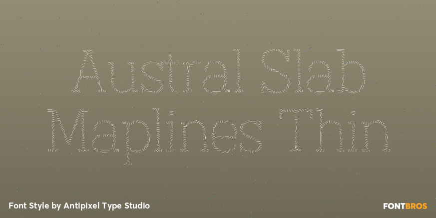 Austral Slab Maplines Thin Poster