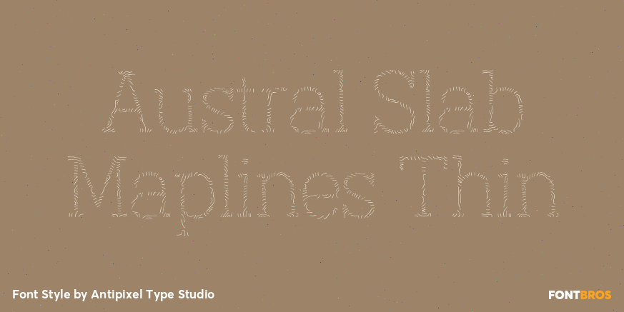 Austral Slab Maplines Thin Poster