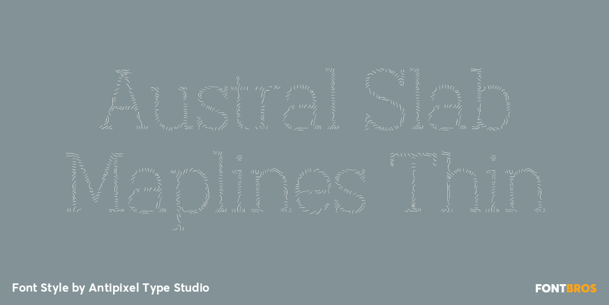 Austral Slab Maplines Thin Poster
