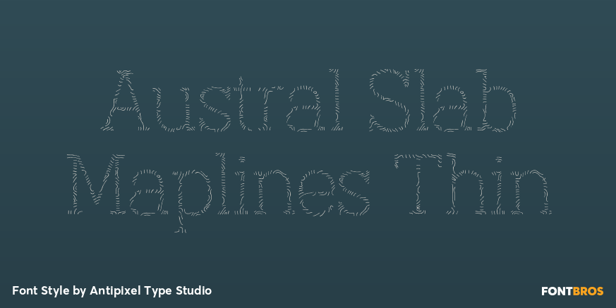 Austral Slab Maplines Thin Poster
